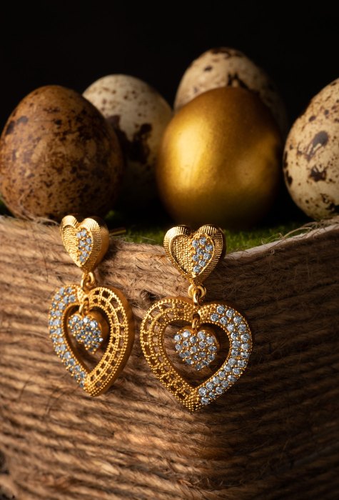 earrings a gold that connects hearts abiraj tamilnadu creativehut