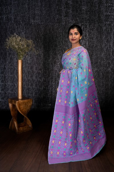 dhakai jamdani six yards-of-ultimate elegance sweta west bengal creativehut