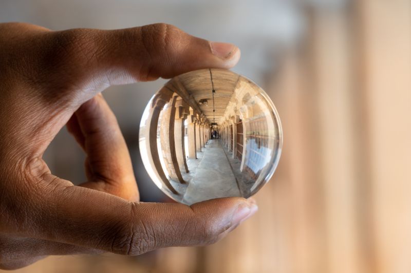 brihadisvara temple a view-of-path-way-through-the-lens-ball sanal thrissur creativehut