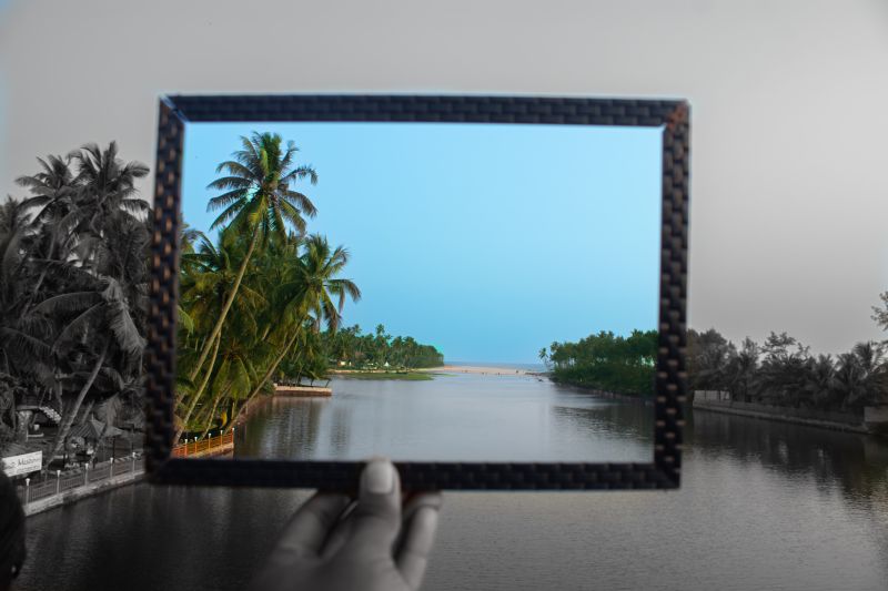 the estuary view of estuary from kollam-in frame sanal thrissur creativehut