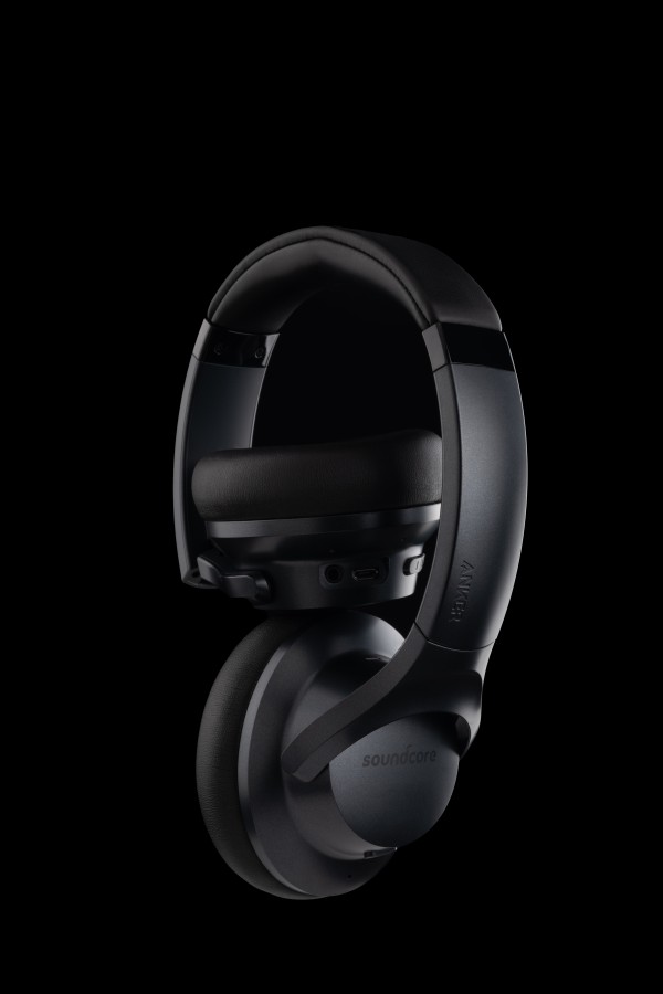 headphones in black background