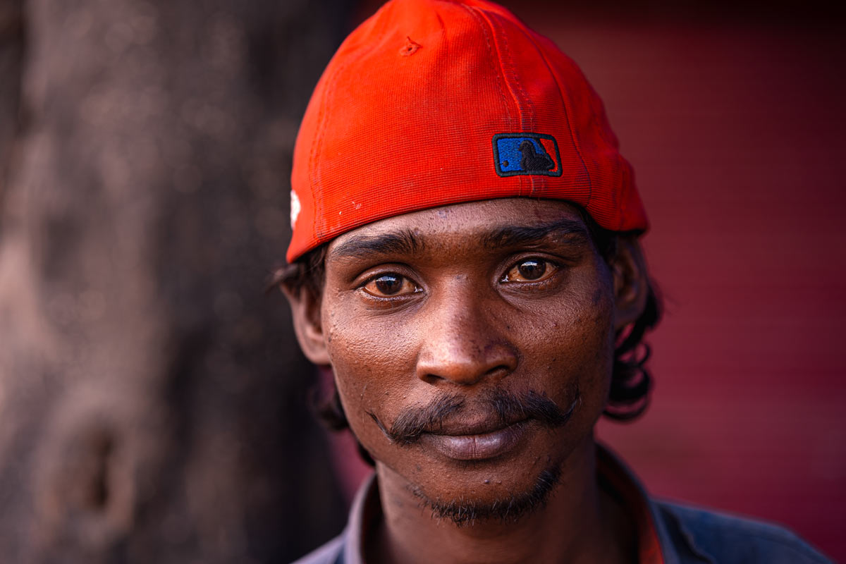 Portrait of a men with red cap