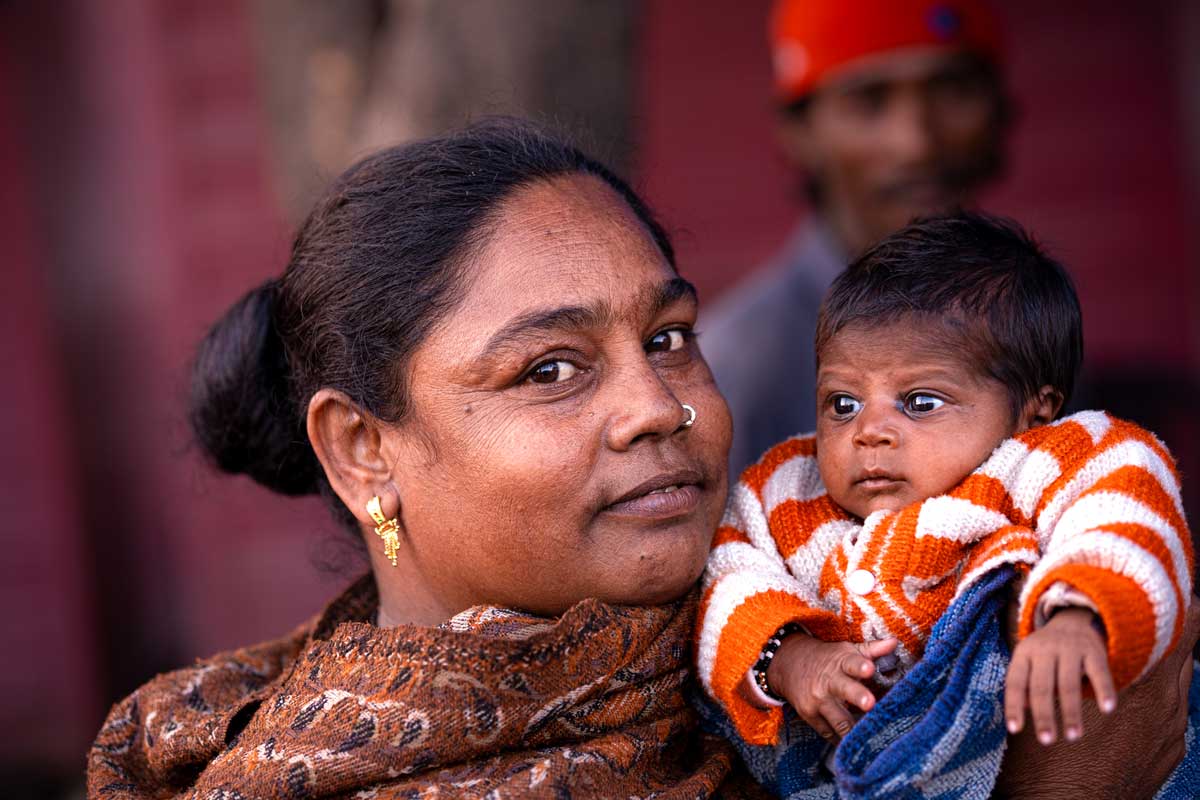 Portrait of a mother and child