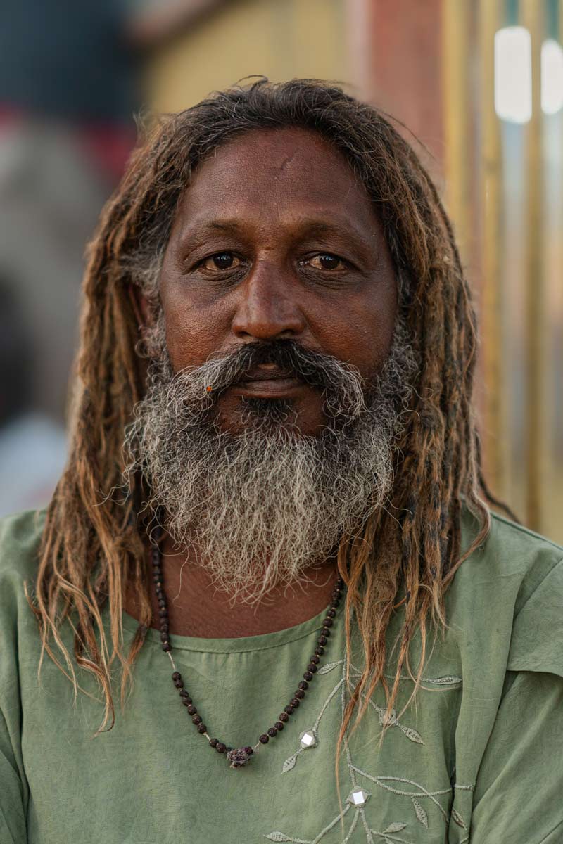 a man with long red hair and white beard