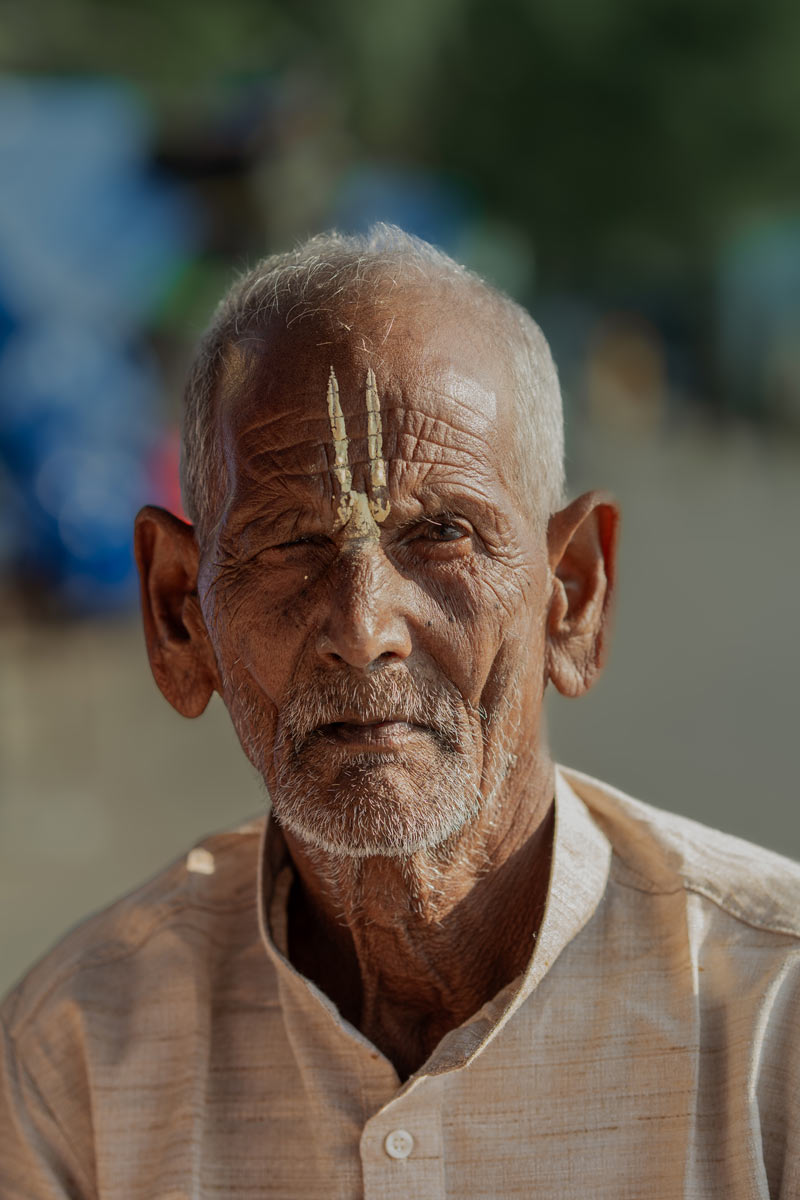 a tamil man in haridwar streets