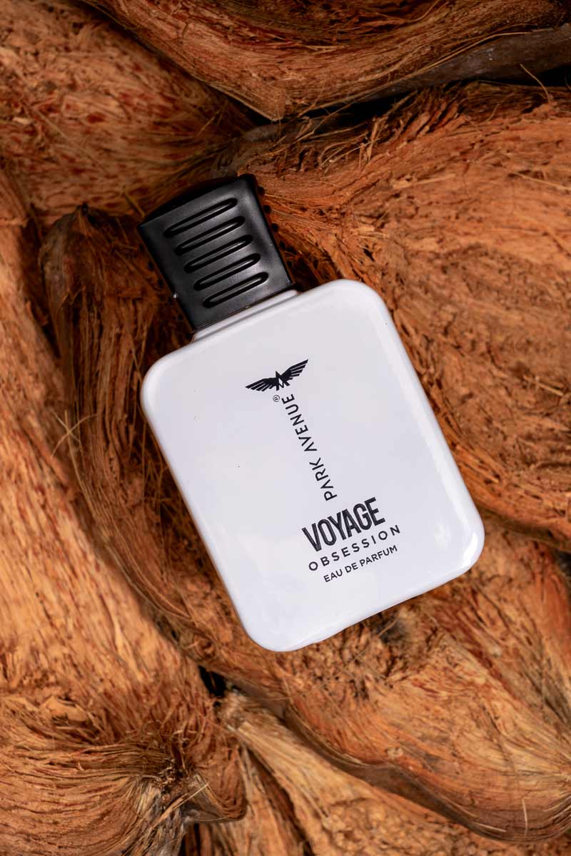 A voyage perfume on a mush background.