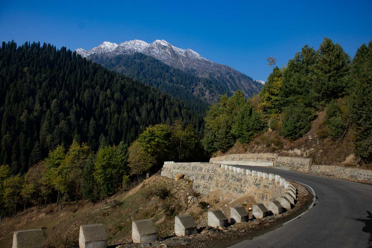 country side road in kashmir