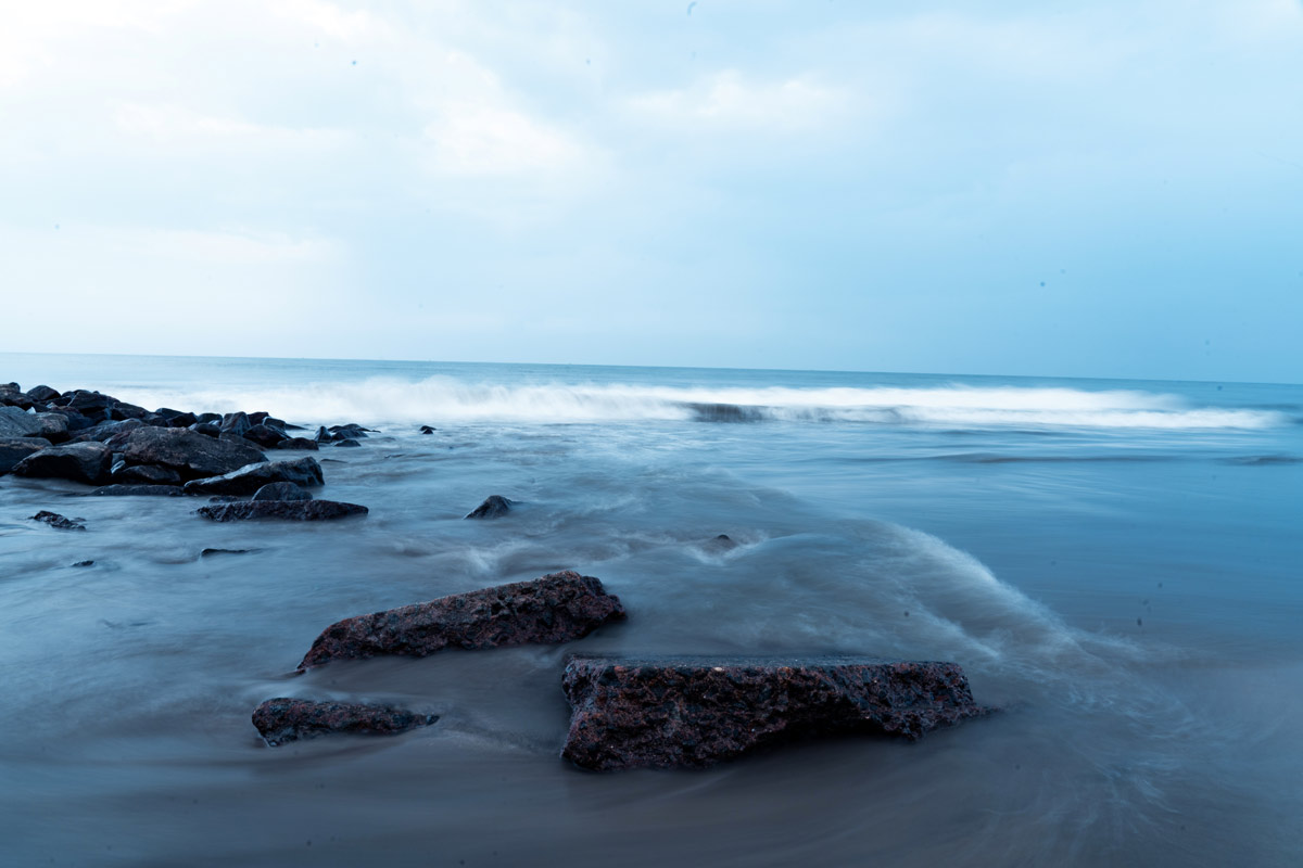 beach shore long exposure