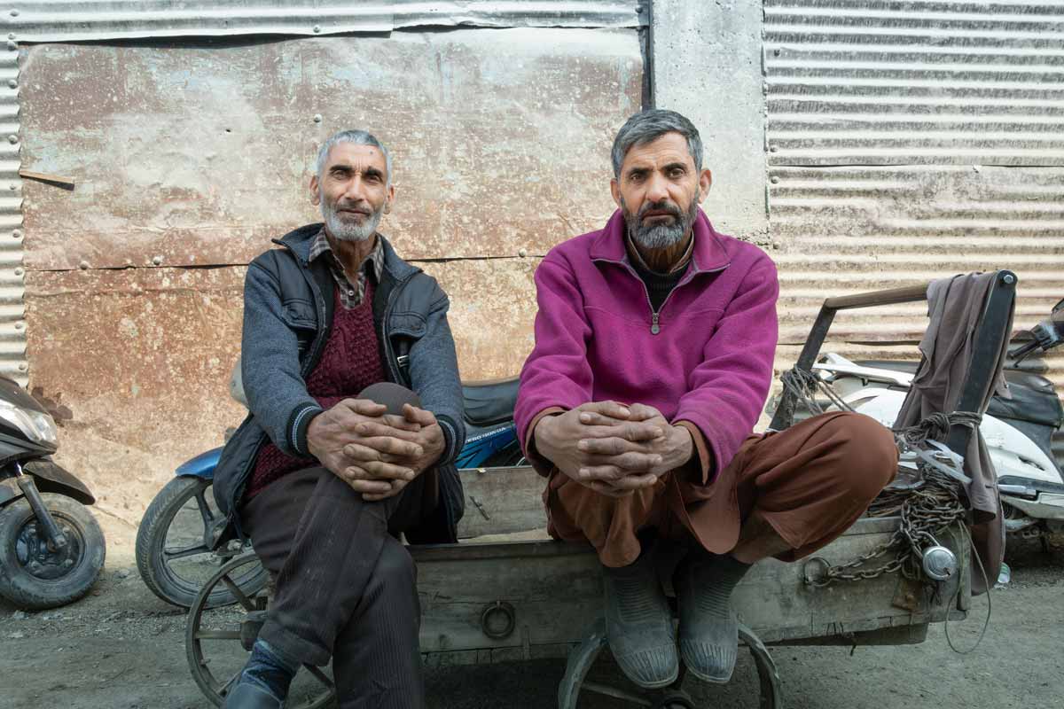 Chilling of two friends in market