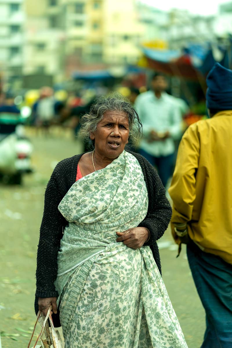 Photo of a innocent lady in street.