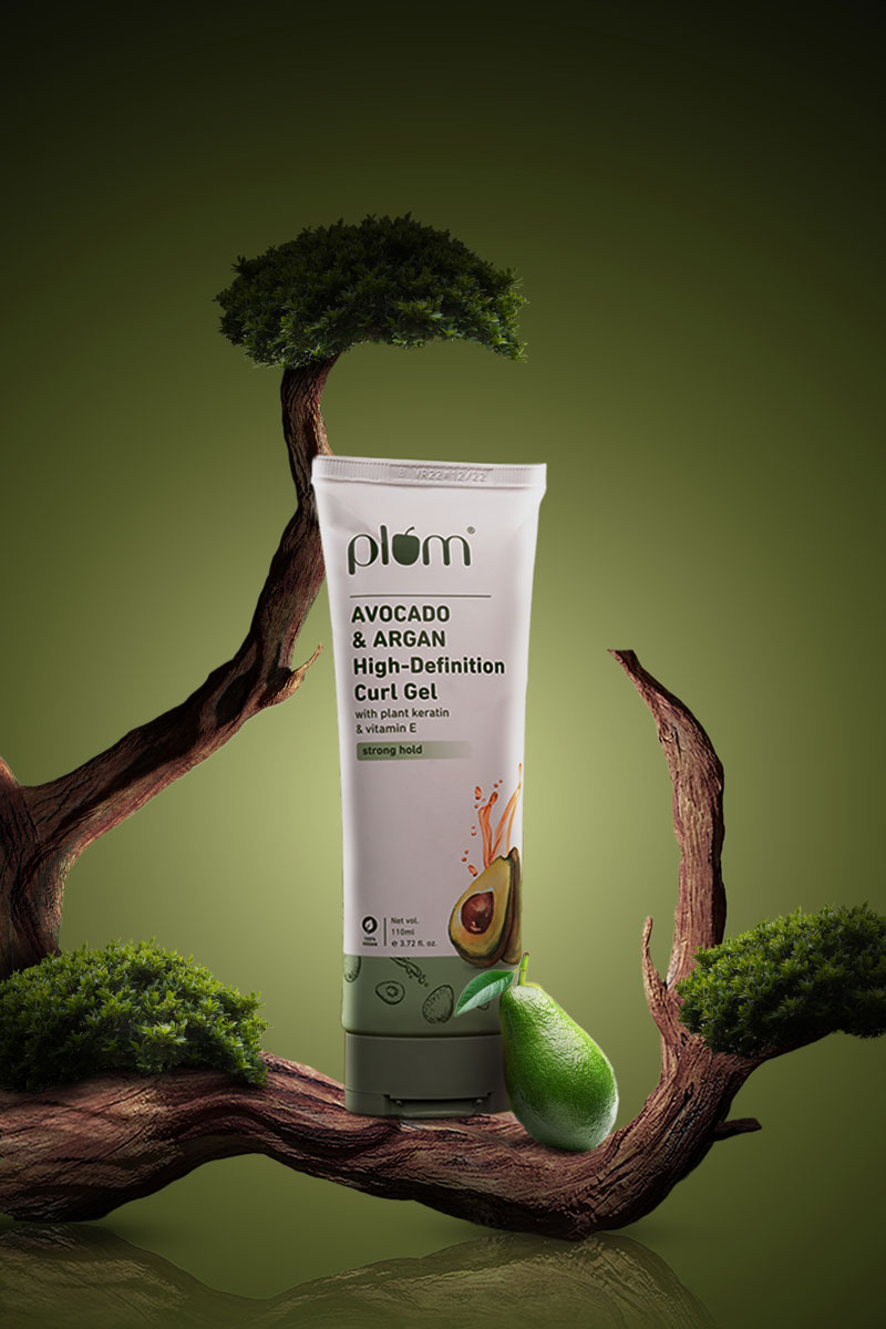 avocado Curl gel placed on a tree branch