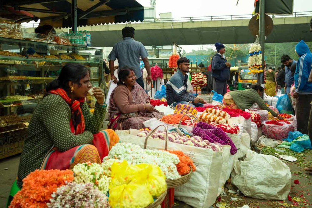 A picture of morning scenes in bangalore.