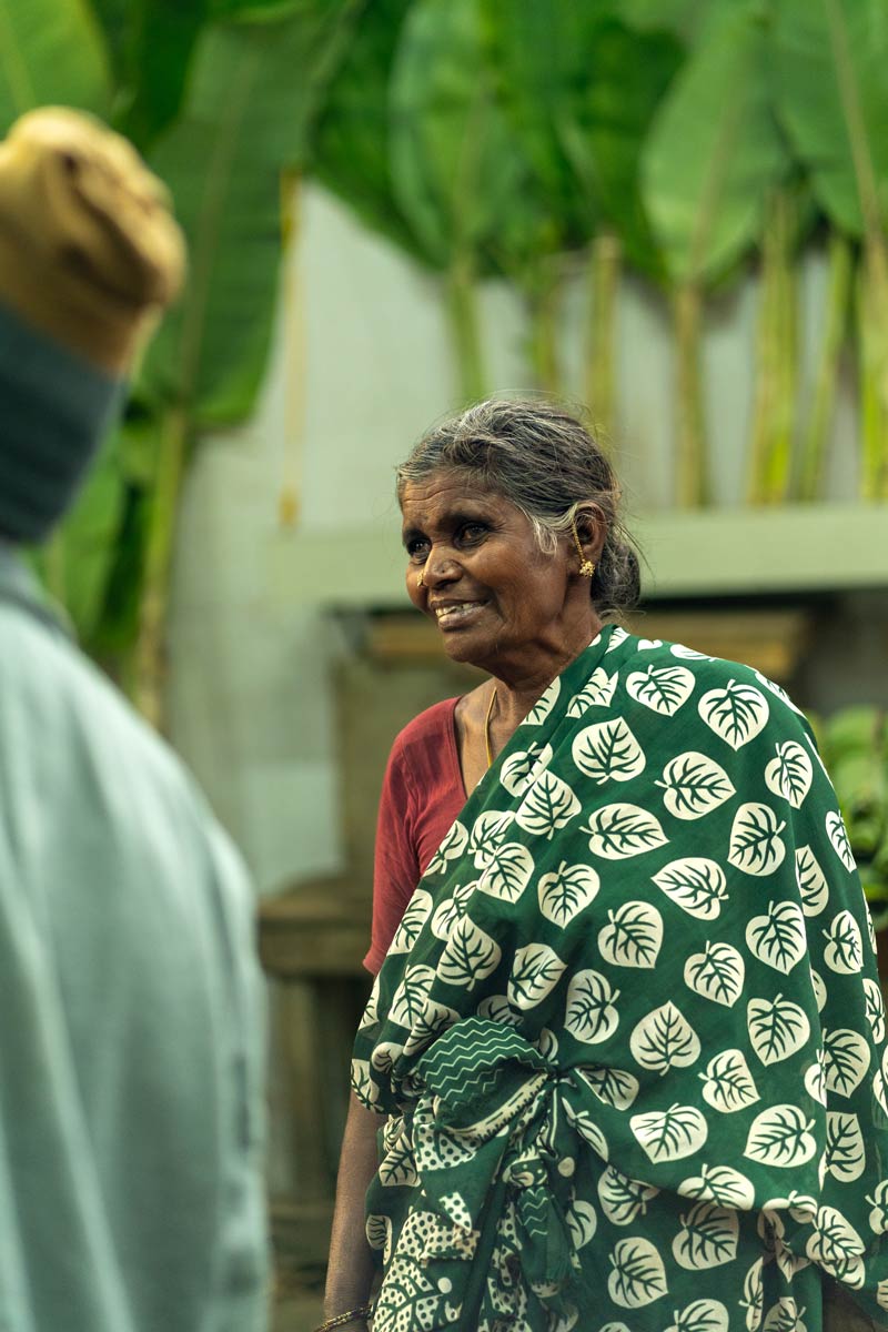 A photo of a beautiful old lady.