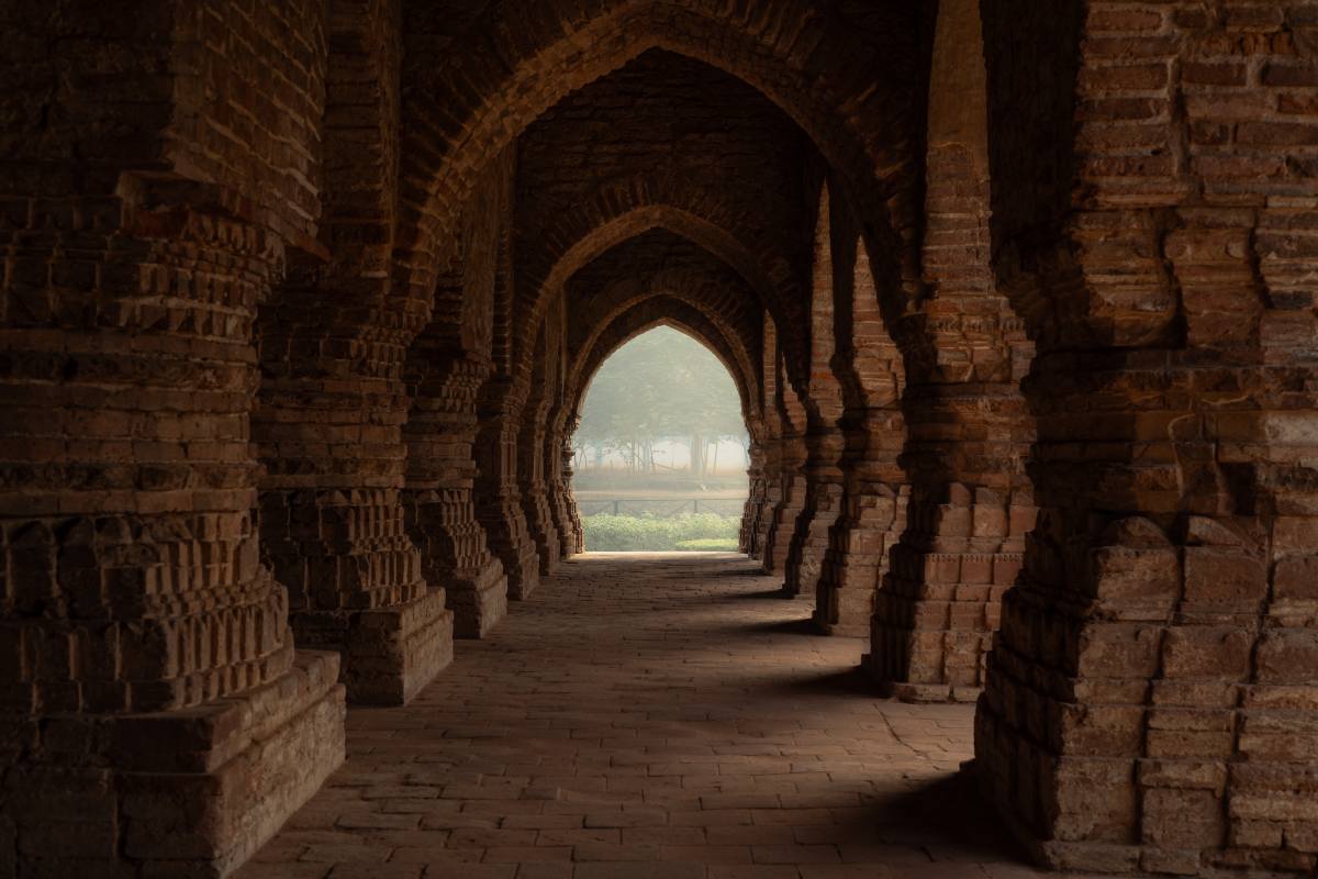 Pillar path of temple in bishnupur