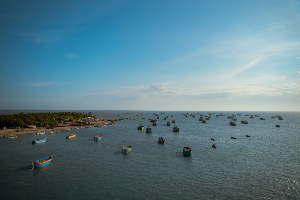 Boats on sea