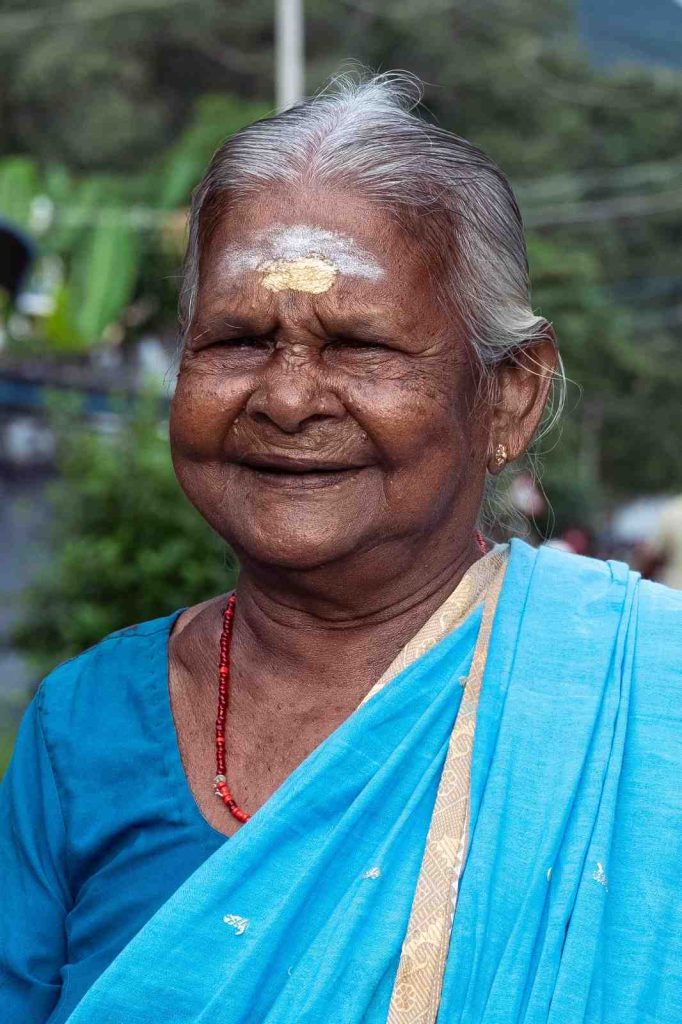 Old women happily smiling