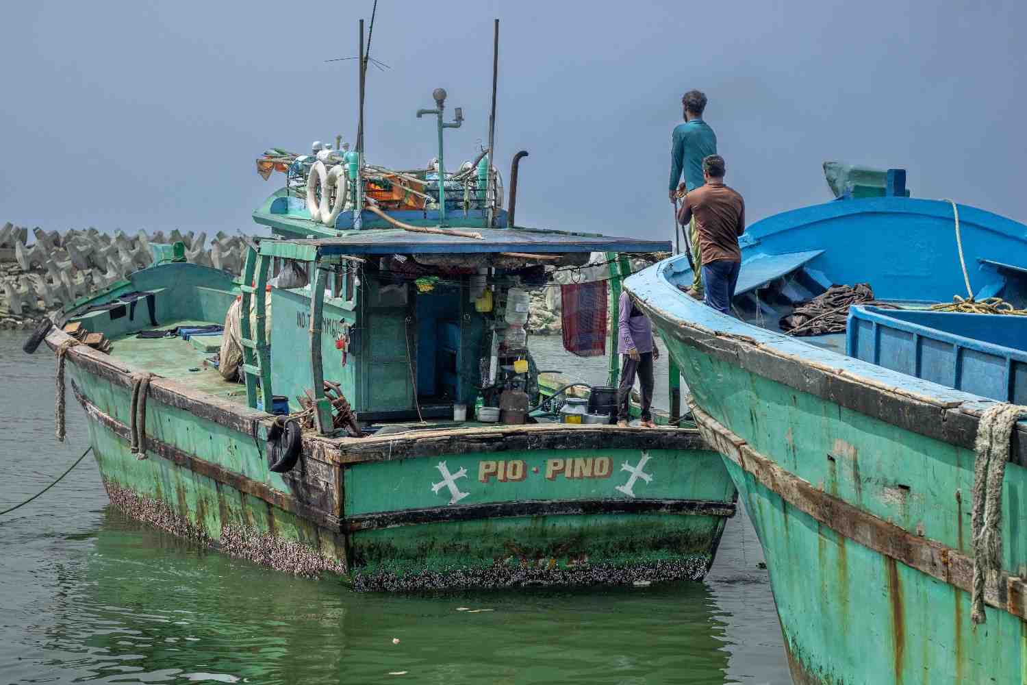 Boats going back to sea