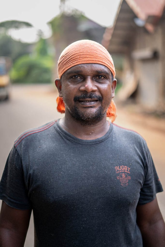  a worker at a go down having strength with in him.