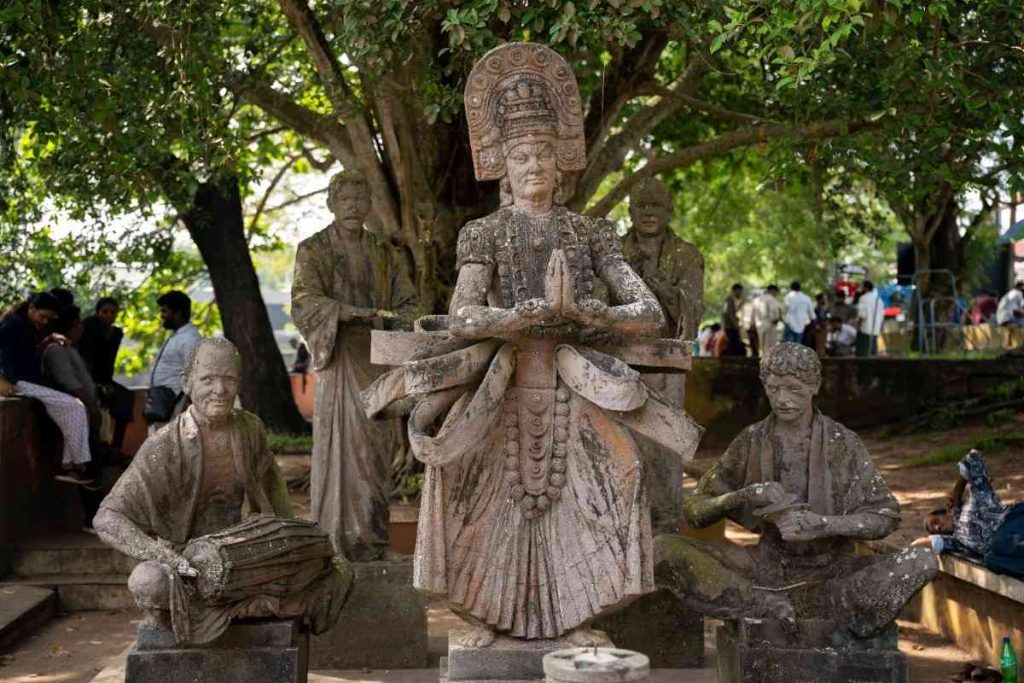 Cultural heritage stone sculptures of Kerala’s traditional artists.