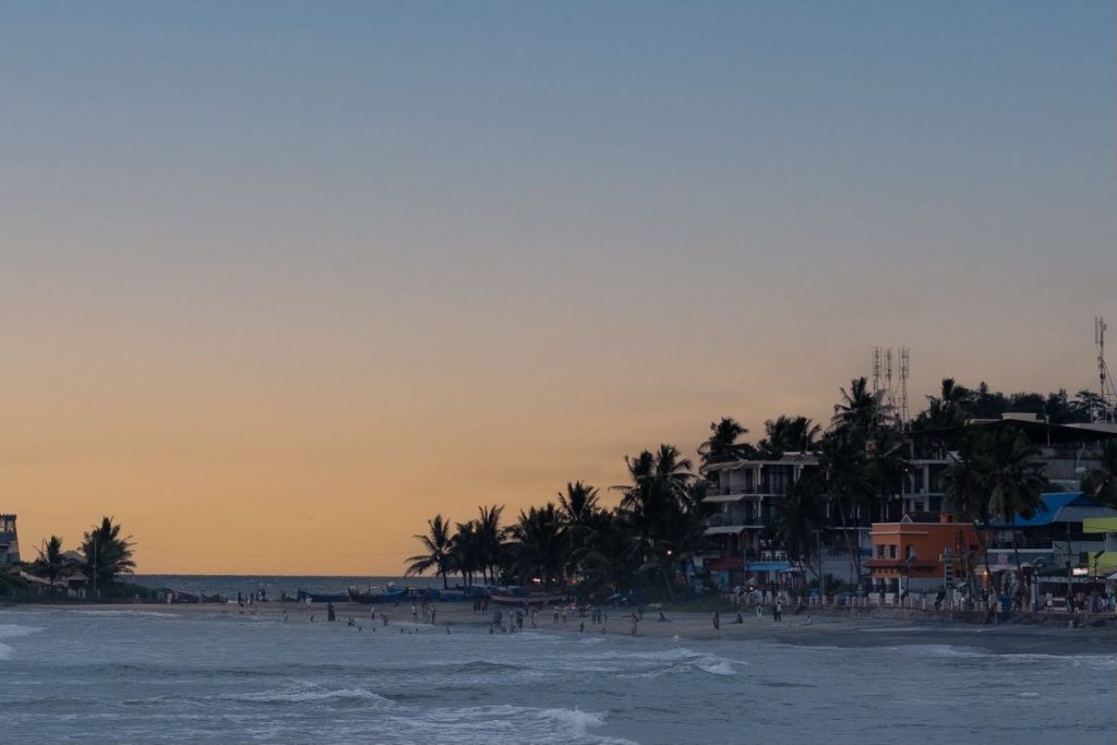 A Peaceful sunset over the sea