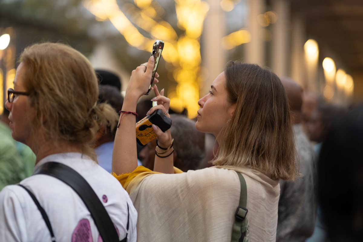 A foreign visitor Capturing Faith of a praying child in a sacred moment.