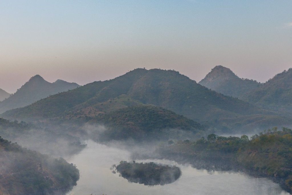 Floating summit covered by water