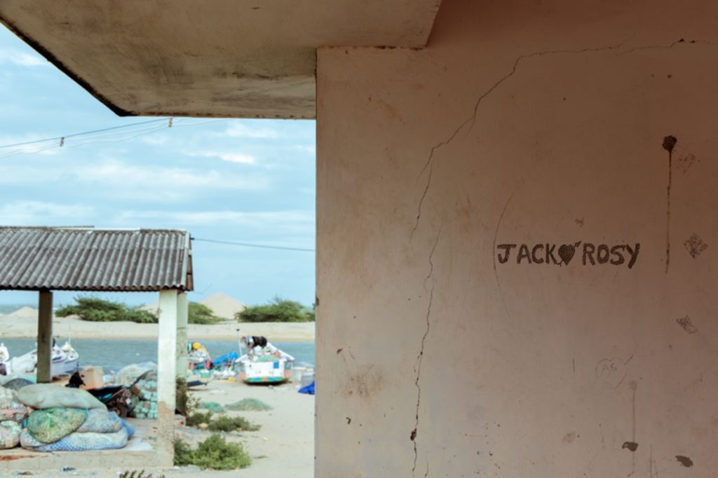 heartfelt mark, love scribble on cracked wall