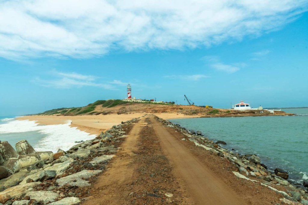 Lighthouse road of Manapad.