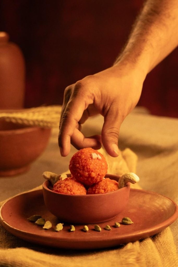 orange lush laddu 