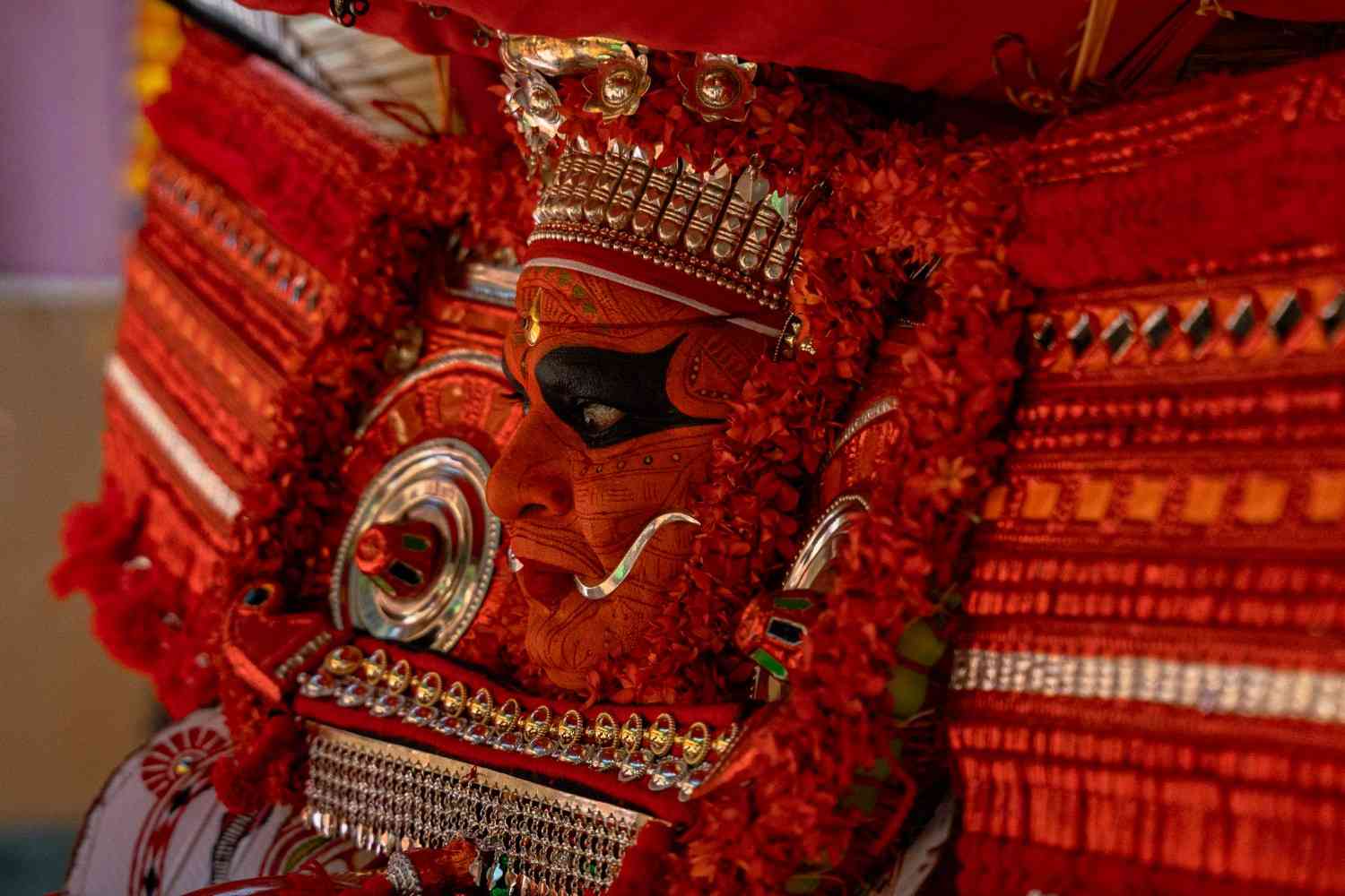 living god as theyyam transforms