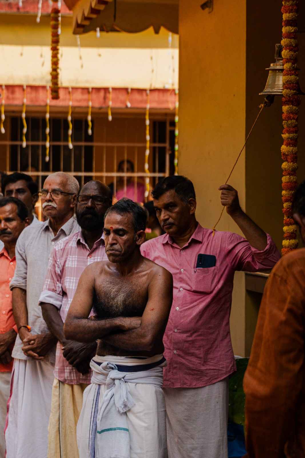 Sacred moments during theyyam 
