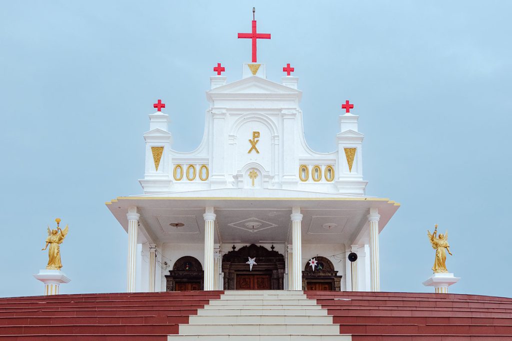 stairway to heaven, holy cross church in Manapad.