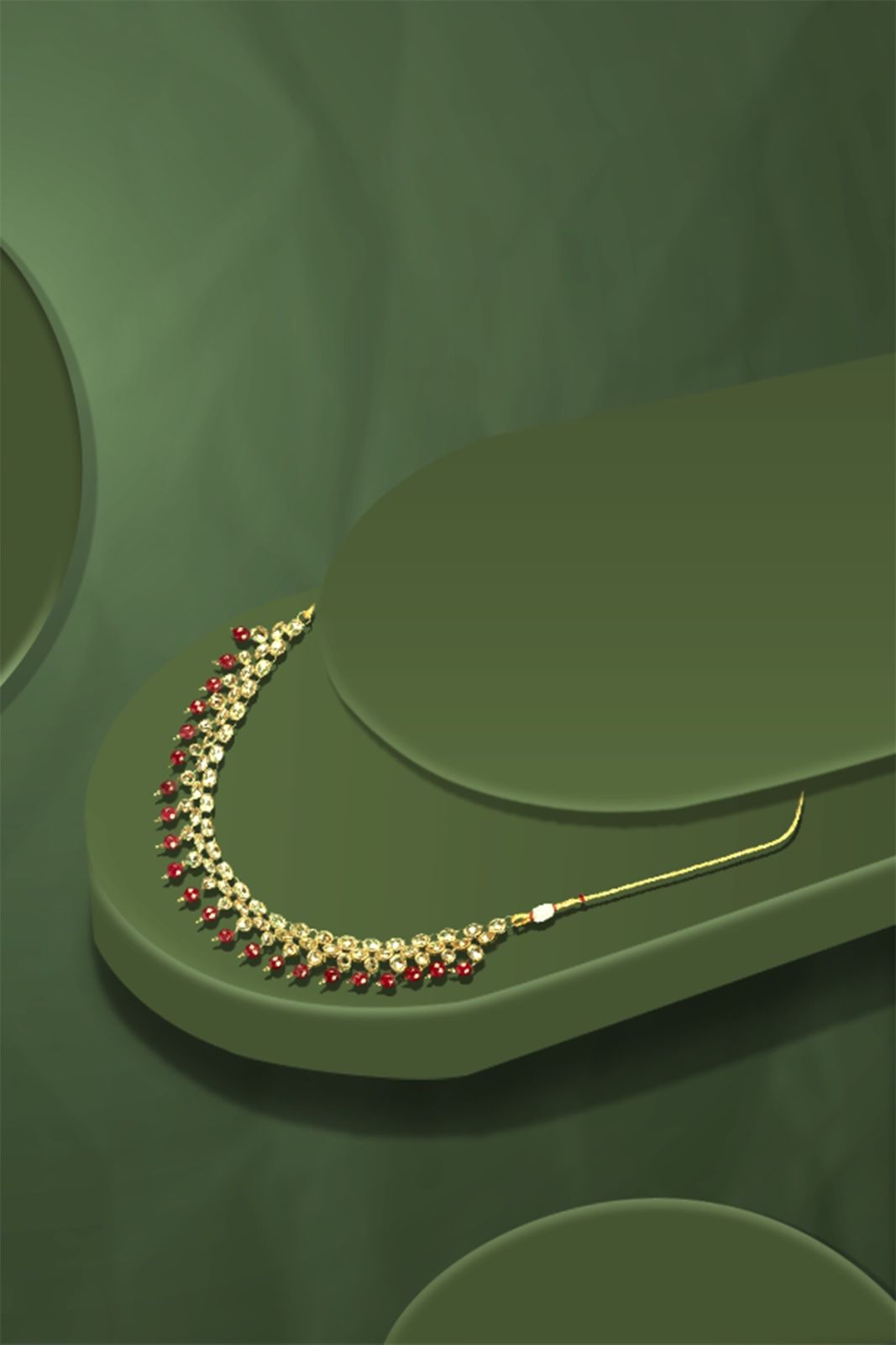 timeless brilliance of Sleek gold chain arranged gracefully on a modern graphic