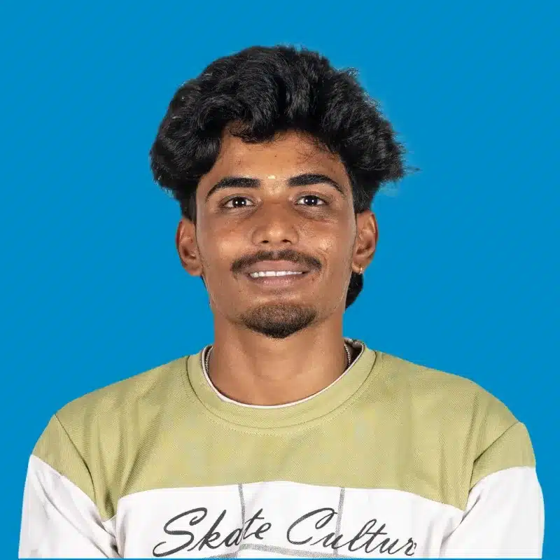 B Subesh – Video Editor, Creative Hut alumni
