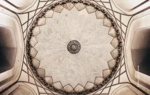 Intricate dome ceiling seen from below, architecture photograph by Aman John Thomas, Creative Hut Academy